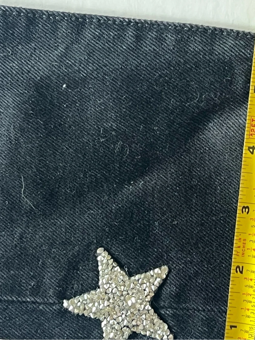 CARMAR girls  Black Jeans with Silver Star Embellishments size 23 con Estrellas
